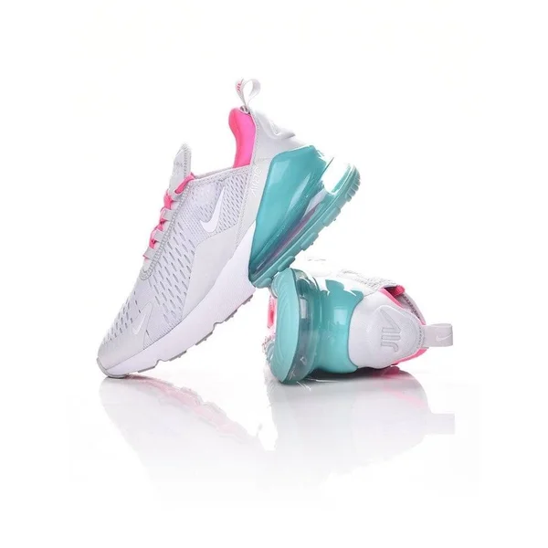 Nike Women's Women's Air Max 270 Sneakers - Pink/Teal/White - Size 7