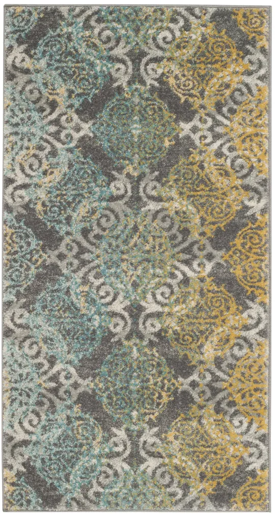 Safavieh Evoke EVK230D Grey/Ivory 9& x 9& Square Area Rug