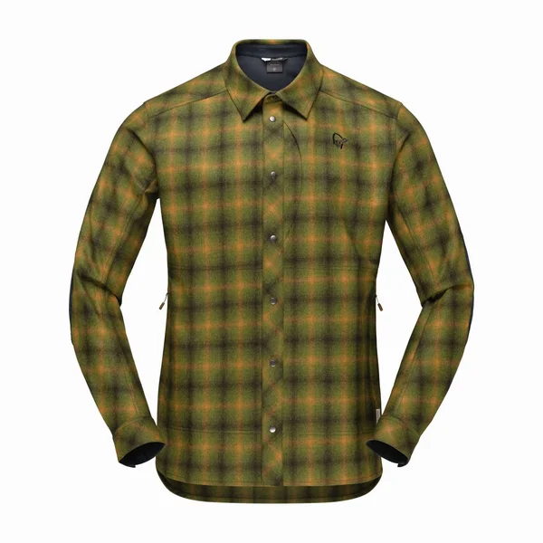 Norrona Tamok Wool Shirt Men, Olive Night, S
