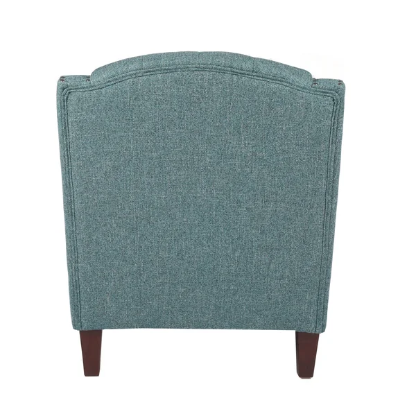 Carson Carrington Juresta Tufted Fabric and Rubberwood Club Chair - Blue
