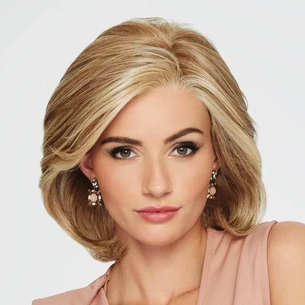 Blonde Upstage Mono Lace Front Wig Mid-Length Straight Wigs by Raquel Welch