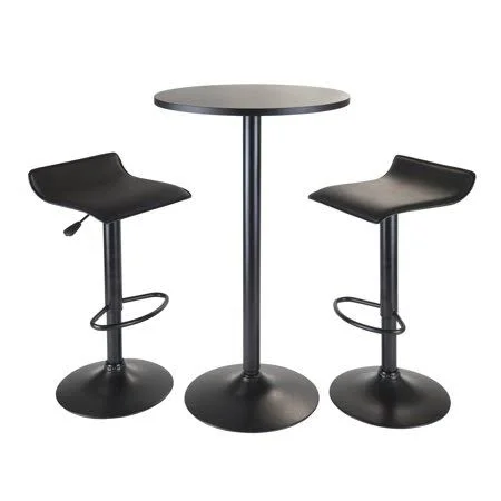 Obsidian 3-Pc Pub Set, Black