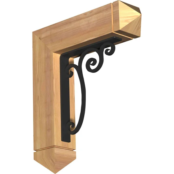 3 1/2 inchw x 18 inchd x 20 inchh Avery Arts & Crafts Ironcrest Smooth BRACKET - Western Red Cedar (1 1/2 inchw x 10 inchd x