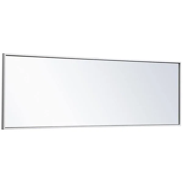 Elegant Lighting Metal Frame Rectangle Mirror 18x 60 inch in White
