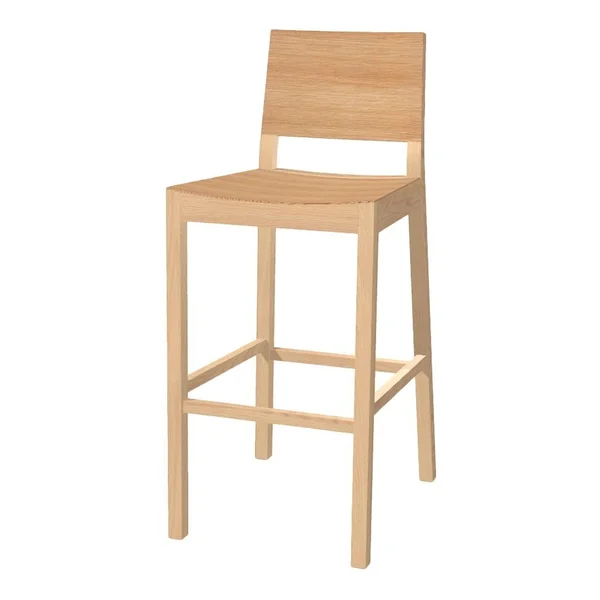 Ton Lyon Barstool 515 - Oak Frame, Oak - Dark Wenge, Counter Height: 24.2x22 Sh Oak - Dark Wenge - [Bar & Counter Stools]