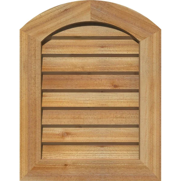 Ekena Millwork GVWAR12X3202RDUWR 12x22W x 32x22H Arch Top Gable Vent (17x22W x 37x22H Frame Size): Unfinished - Non-Functional, R