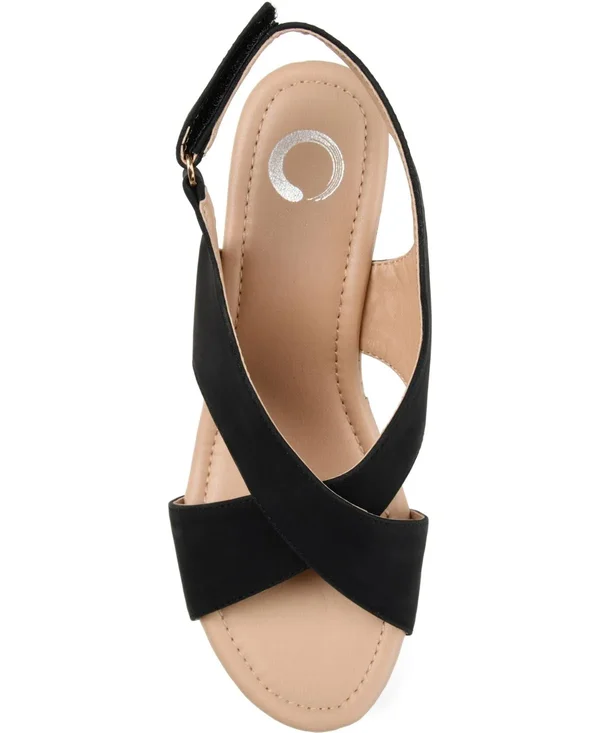 Journee Collection Women's Jenice Wedge Sandal Blue 8