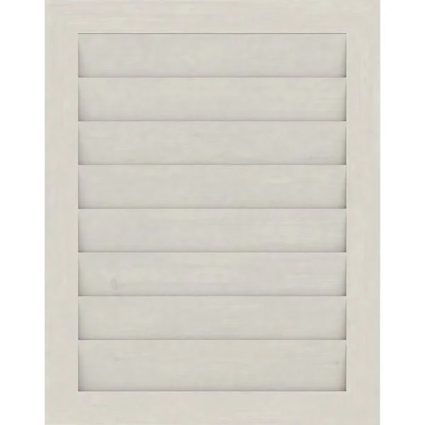 Ekena Millwork GVWVE12X2602SDPPI 12x22W x 26x22H Vertical Gable Vent (17x22W x 31x22H Frame Size): Primed - Non-Functional, Smoot