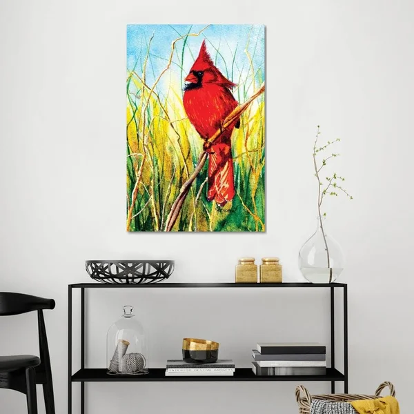 Christine Reichow Canvas Art Prints - Balancing ACT ( Animal Art > Birds art)