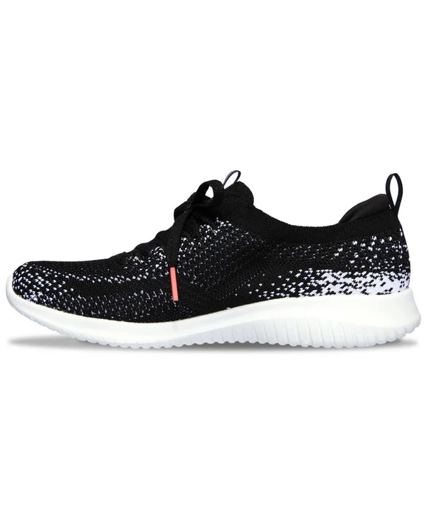 Skechers Women's Ultra Flex Twilight Twinkle Sneaker - Black/White