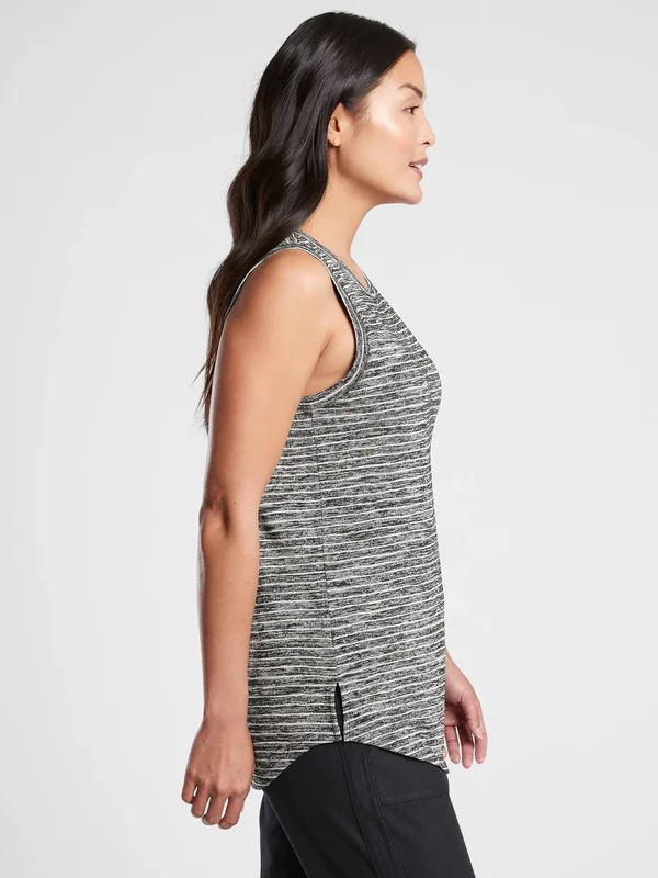 Athleta Women's Breezy Tank Stripe Breezy Stripe Black Plus Size 3X