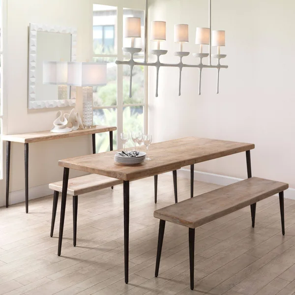 30” Beige and Black Wood Table Top Console Table