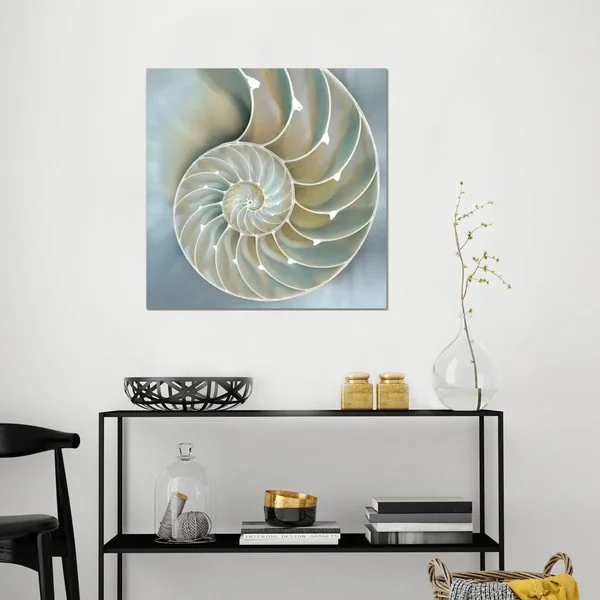 Caroline Kelly Canvas Art Prints - Nautilus in Blue II ( scenic & landscapes > Nature > Nature close-ups > Shell