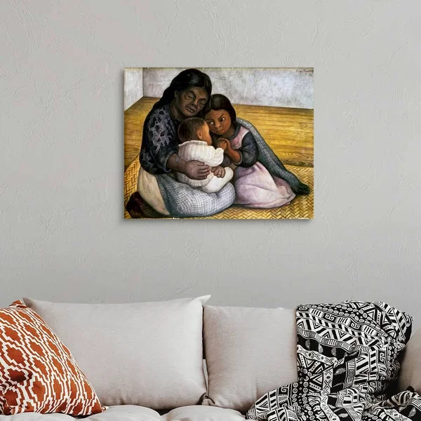 Rivera: Mother and Children - Canvas Wall Art, 30x24, Great Big Canvas