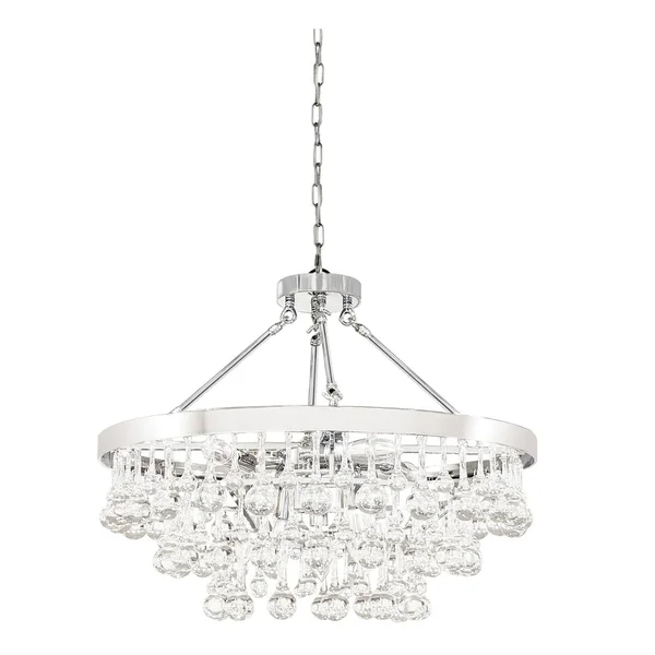 JL Styles Inc JLS20102 Tiffany 24x22 Wide 9 Light Crystal Chandelier - Chrome