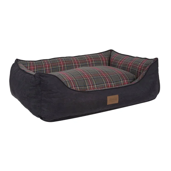 Pendleton Grey Stewart Plaid Kuddler Pet Bed