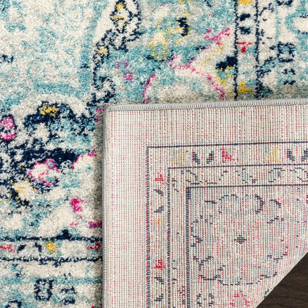 Safavieh Madison MAD926R 6&7x22 x 6&7x22 Square Light Grey, Fuchsia Area Rug
