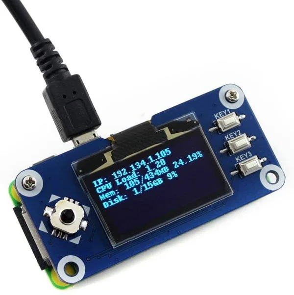 Waveshare Raspberry Pi 128x64 Pixels 1.3inch OLED Display Hat with Embedded Controller - Communicating Via Spi or I2C Interface