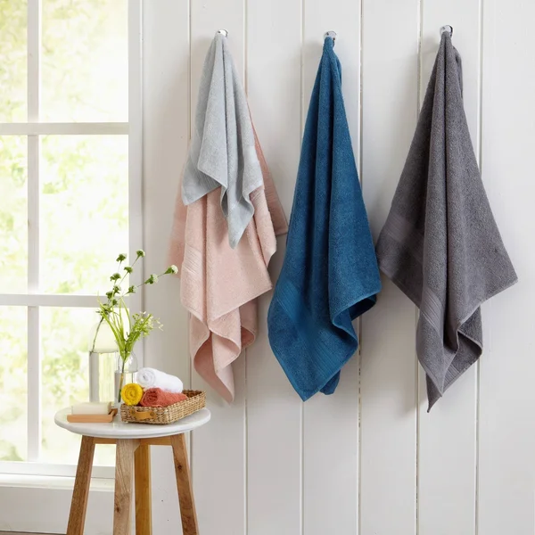 Great Bay Home Eco-Friendly Anti-Microbial 6 Piece Towel Set Blue