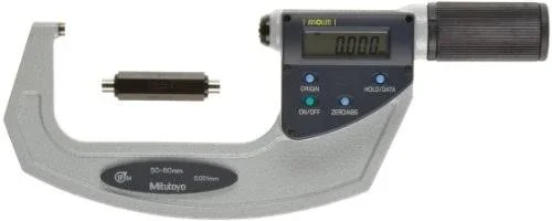 Mitutoyo 293-667 QuantuMike Coolant Proof LCD Micrometer - IP54, Friction Thimble, 25-55mm Range, 0.001mm Graduation, +/-0.002mm