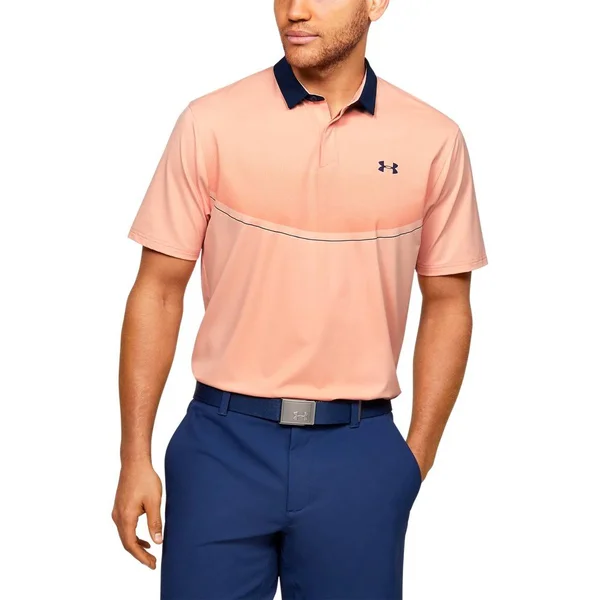 Under Armour Men's Iso-Chill Graphic Polo Shirts - Pink - Sm