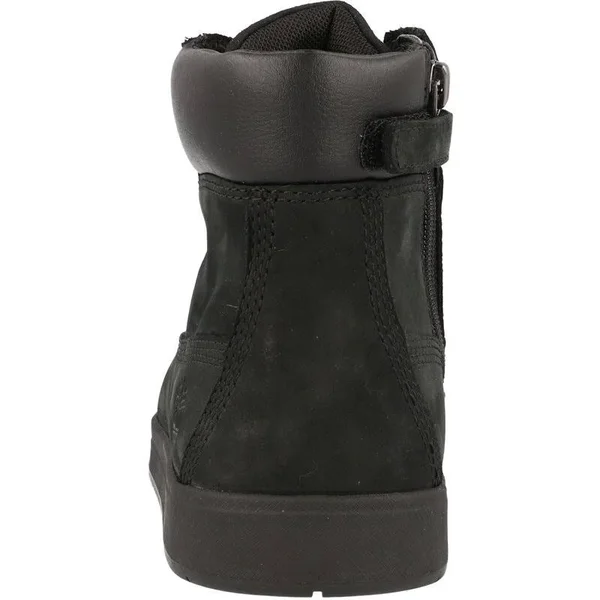 Timberland Junior Davis Square 6 inch Boot Black Nubuck Ankle Boots