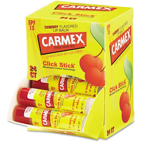 Carmex Moisturizing Lip Balm - Cherry - 15 oz tubes, 24 pack
