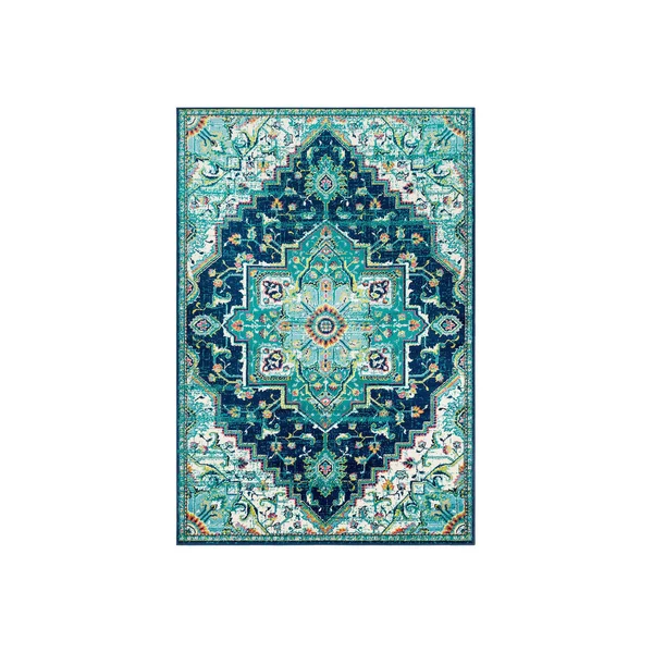 Walmart Indie Teal Traditional 7&10 inch x 11&2 inch Area Rug