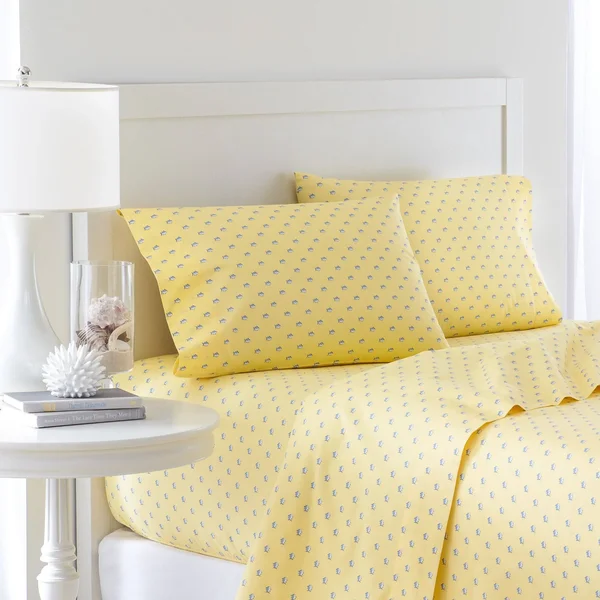 Southern Tide Printed Skipjack Cotton Sheet Set, Coral, Queen