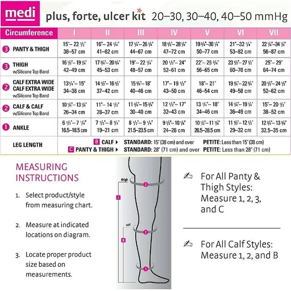 Mediven Plus - 20-30 mmHg, Calf High, Open Toe Black, I-Extra-Wide