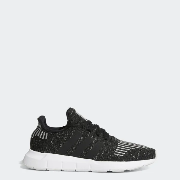 Adidas Swift Run Black/White Print Women's Shoes, Size: 8.5