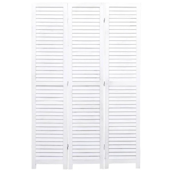 vidaXL 3-Panel Room Divider Gray 41.3x22x64.7x22 Wood