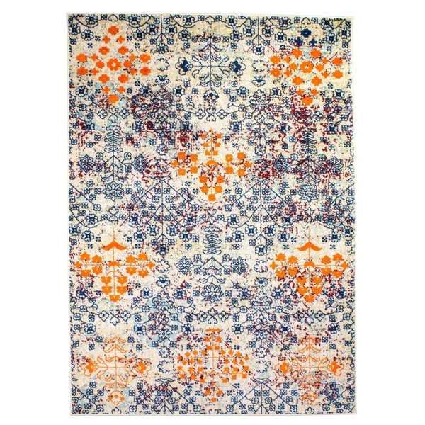 Mohali Vintage Distressed Area Rug in Multi, 8' x 10'