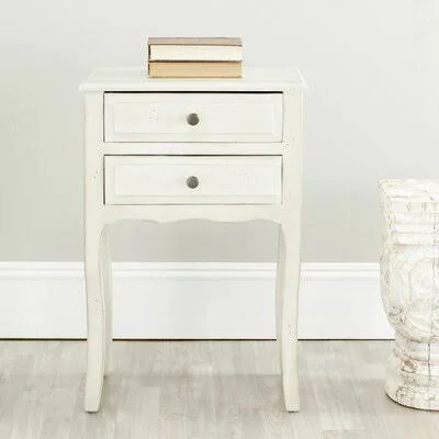 Andover Mills Philipston 2 Drawer Nightstand Color: Antique White