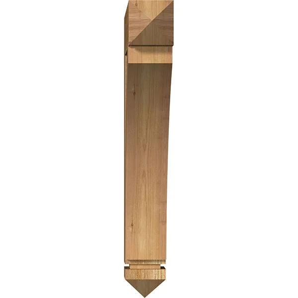 Ekena Millwork BKT04X20X28THR03RWR 4x22W x 20x22D x 28x22H Thorton Arts & Crafts Rough Sawn BRACKET, Western Red Cedar