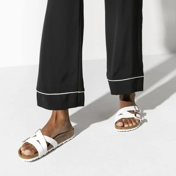Birkenstock Women's Yao Sandals - White Birko-Flor 37, Narrow