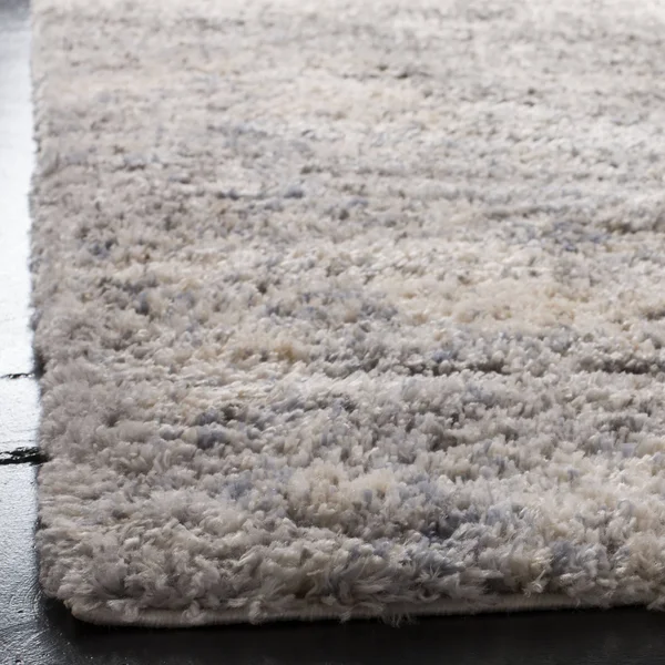 Safavieh Berber Shag BER219G 5&3x22 x 7&6x22 Grey, Cream Area Rug