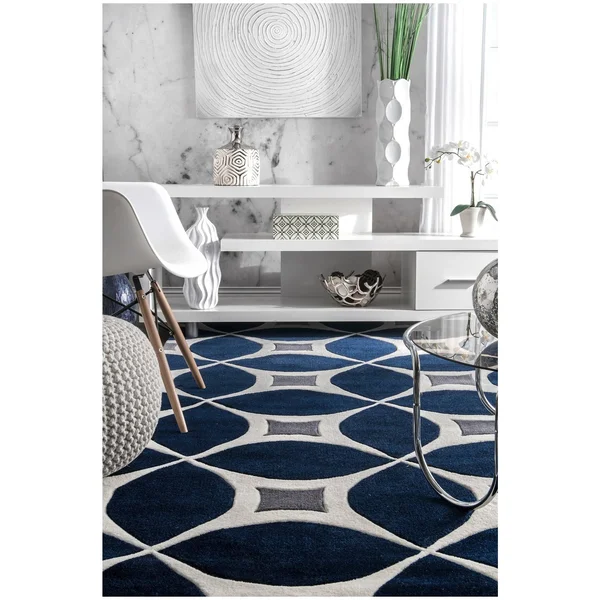 nuLOOM Gabriela Contemporary Runner Rug, 2& 6x22 x 10&, Navy