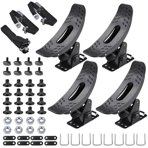 Yescom Kayak Roof Rack Universal Canoe Boat Car SUV Truck Top Mount Carrier (Pack of 4)