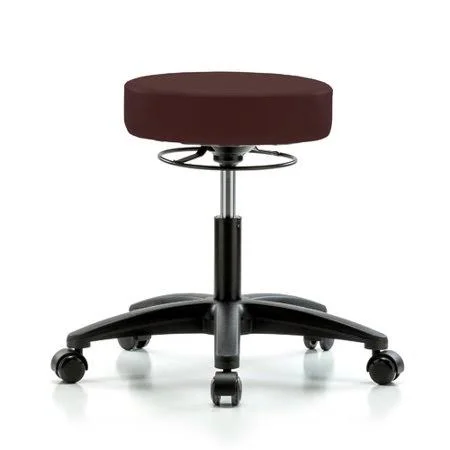 Perch Chairs & Stools Height Adjustable Stool - Color: Burgundy Vinyl