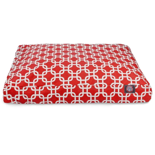 Majestic Pet Links Rectangle Pet Bed Red