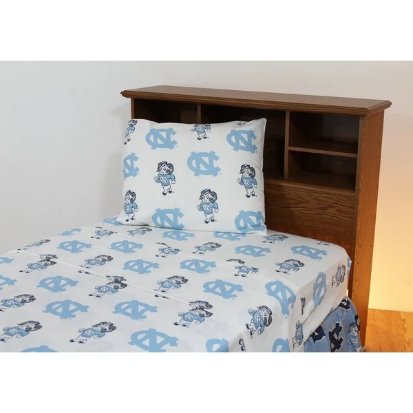 College Covers North Carolina Tar Heels Sheet Set King, White