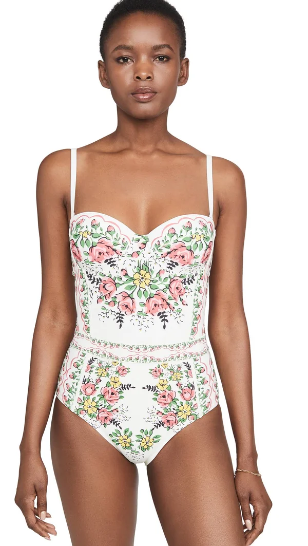Tory Burch Womens Lipsi Printed One-Piece Swimsuit