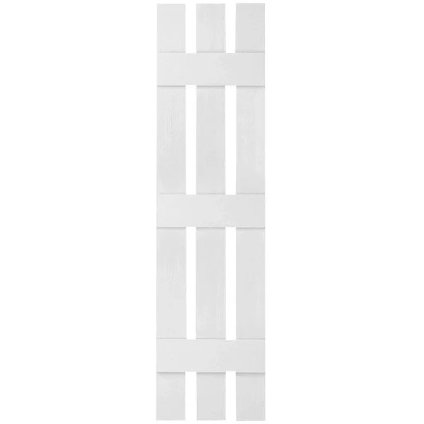 12x22W x 63x22H Lifetime Vinyl - Standard Three Board Spaced, Board-n-Batten Shutters, w/Installation Shutter-Lok&s & Matchin