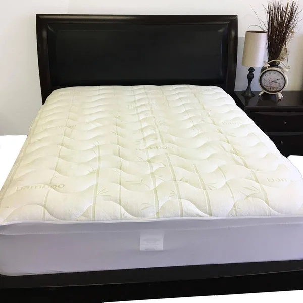 Bamboo Mattress Pad Topper Plush Jacquard King