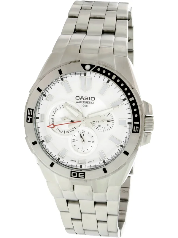Men S Black Dial Casio mtd1060d-7a Stainless Steel Dress Watch