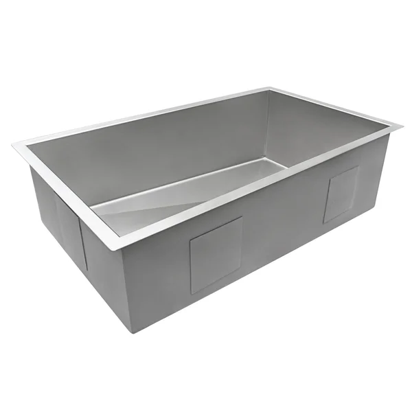 Ruvati 30-Inch Slope Bottom Offset Drain Undermount Kitchen Sink Single Bowl Stainless Steel - RVH7480
