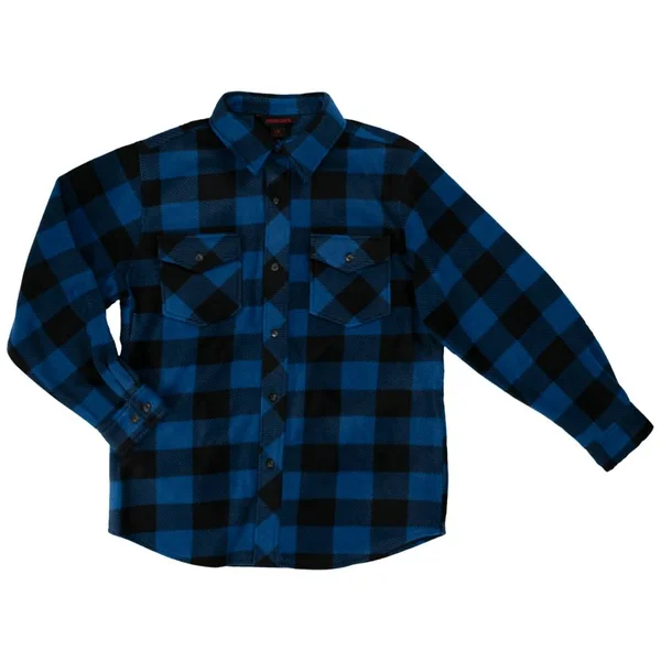 Tough Duck Buffalo Check Fleece Shirt (Color: Red Buffalo Check, Size: XL)