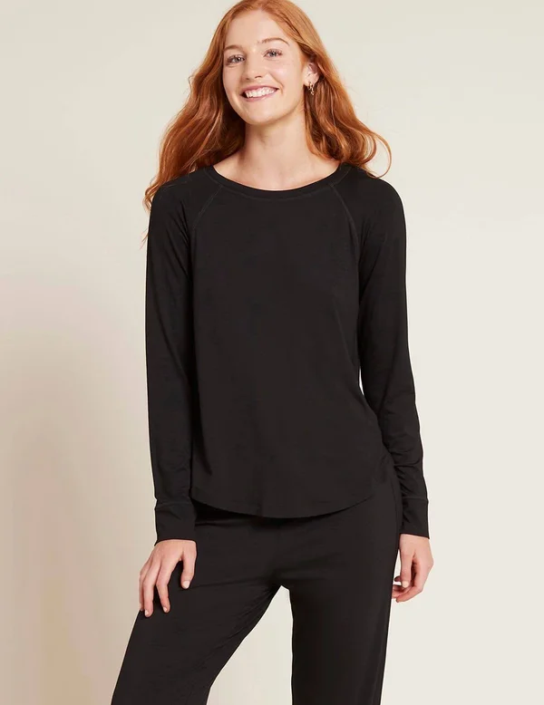 Goodnight Raglan Sleep Top L - Black
