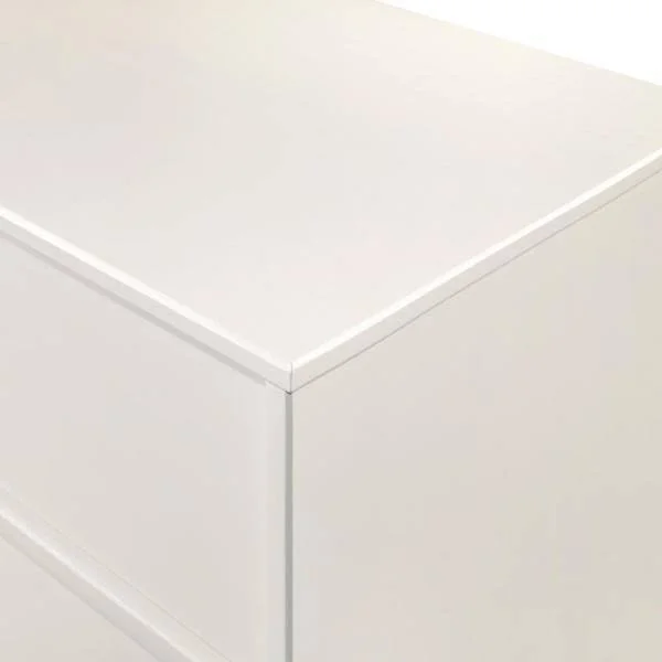 Walker Edison Furniture Company 6-Drawer White Groove Handle Wood Dresser